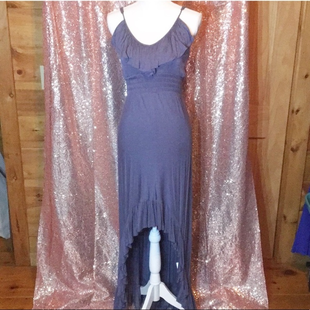 EXPRESS Grape High-Low Ruffle Maxi Dress S - Picture 6 of 9